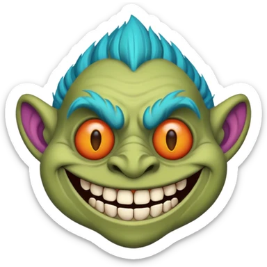 Calavera de troll face sticker
