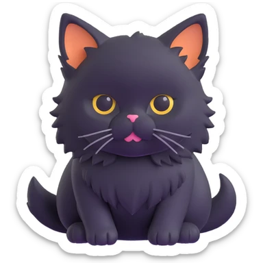 fluffy kitten sticker