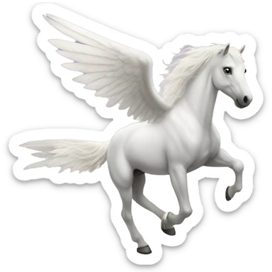 white horse with wings sticker