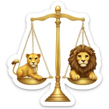 Libra and Leo star signs  sticker