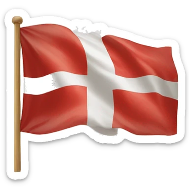 danish flag but with yellow cross sticker