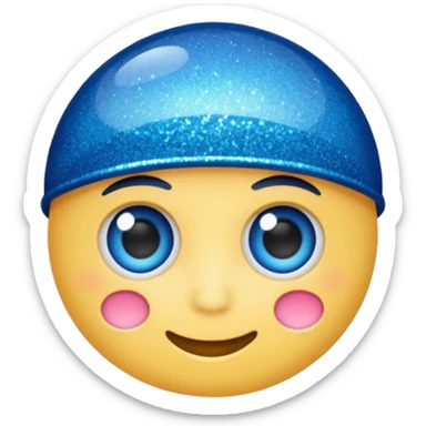 glitter azul-marinho tubarão sticker