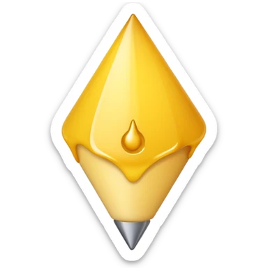 Thin Yellow swirl with 3 points sticker