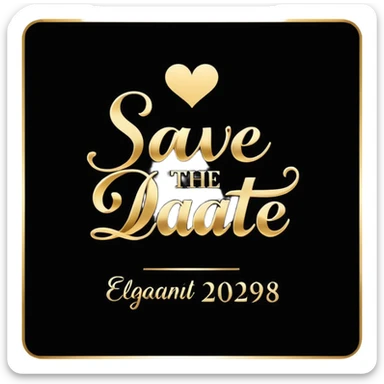 Save the date  sticker