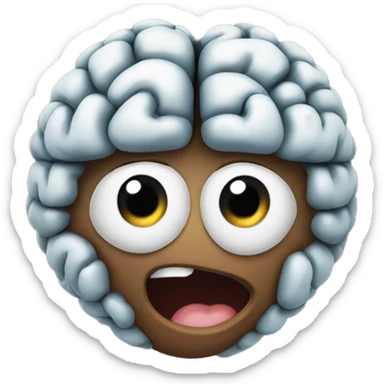 heart eith a brain desig sticker