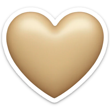 Beige heart sticker
