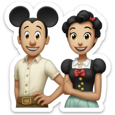 Mickey and Minnie sticker