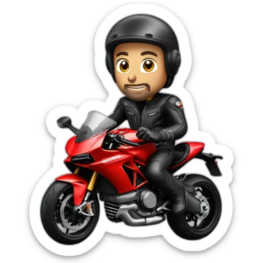 Ducati biker sticker