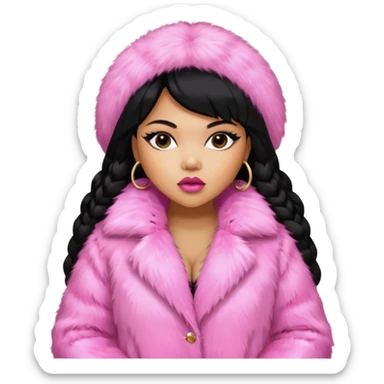 Lil Kim with black hair sticker