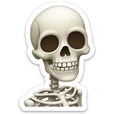 skeleton with a hand in his forehead sticker