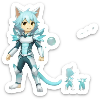 Catboy-Chibi-Sona-Shiny-Fakémon full body sticker