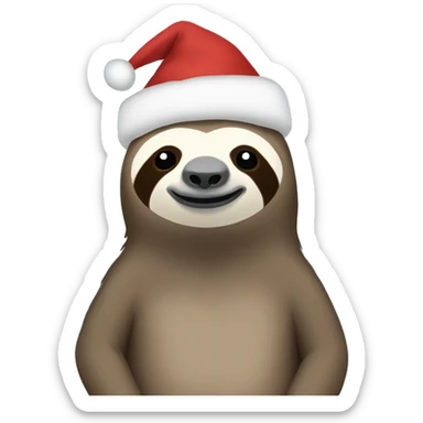 Sloth christmas sticker