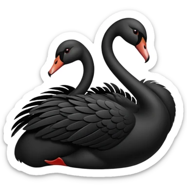 Black swan sticker