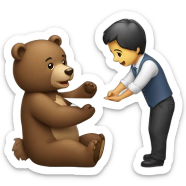 Bear submitting a proposal sticker