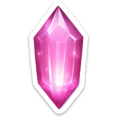 Glowing Pink power up crystal sticker
