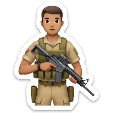 American marine holding ar15 sticker