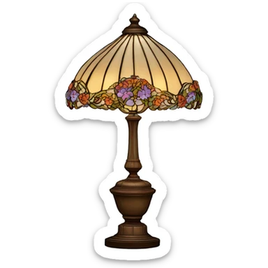 Tiffany lamp with flowers sticker