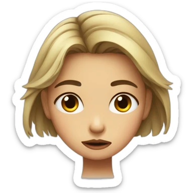 girl about to cry pouting sticker