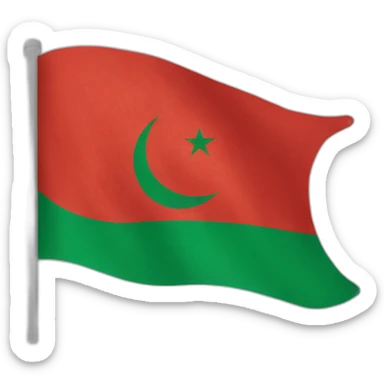 la lune avec un drapeau du maroc sticker