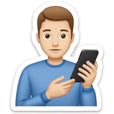 create a hand drawn icon fine line with a men doing habits sticker