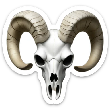 ram skull sticker