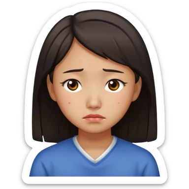 chinese teenage female having Heartbreak - feeling of deep sadness when love ends sticker