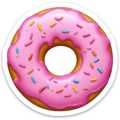Preppy donuts pink  sticker