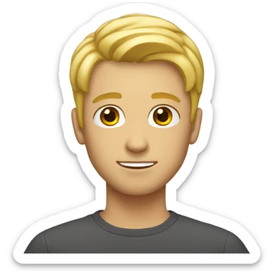 Blonde dude with short hair sticker