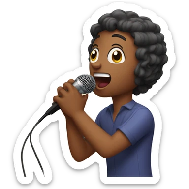 Singing karaoke  sticker