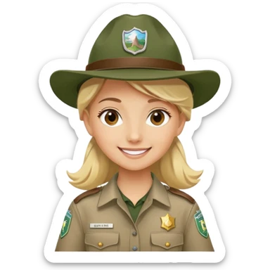Girl park ranger sticker
