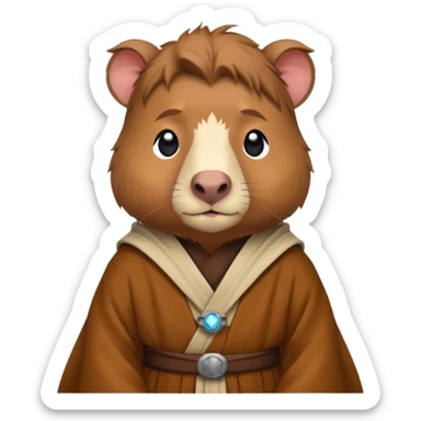Obi wan kenobi capybara  sticker