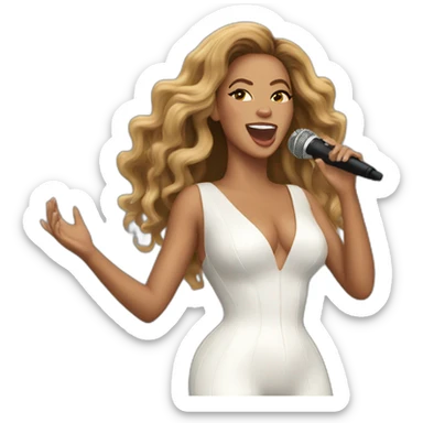 Beyonce singing sticker