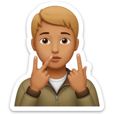 Classic emoji holding two fingers together he just kissed into the air in solitude sticker
