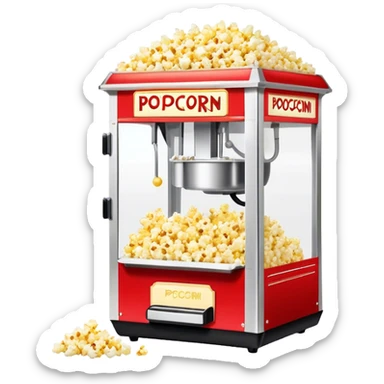 movie theater popcorn machine sticker
