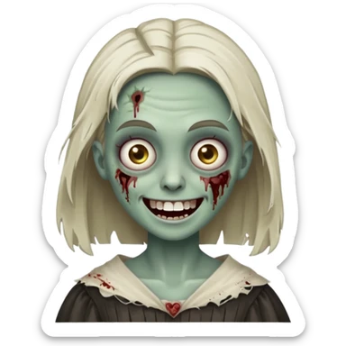 graduating zombie sticker