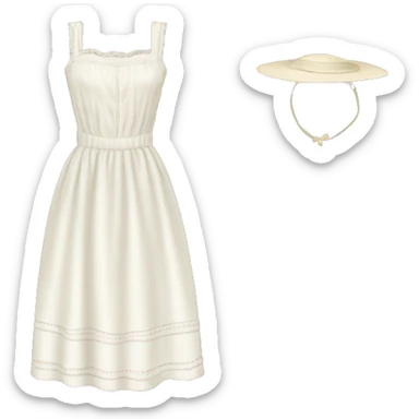 white vintage sundress sticker