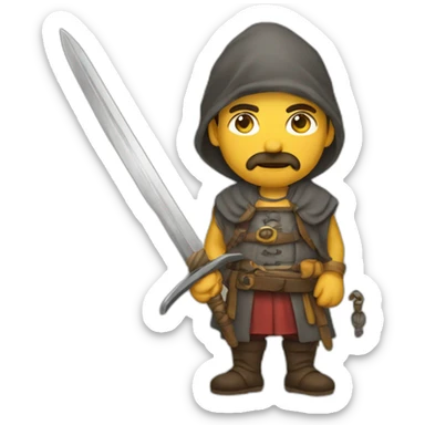 Sword merchant boring sticker