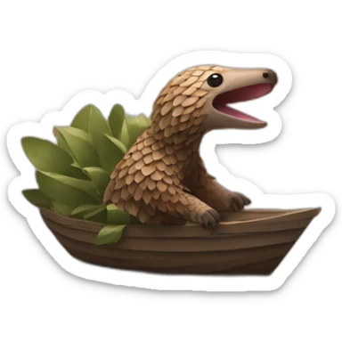 Pangolin sur un bateau sticker