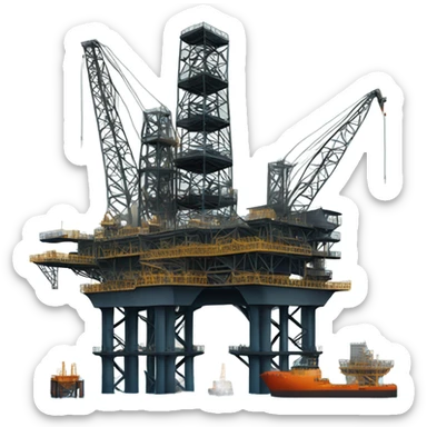 Oil rig sticker