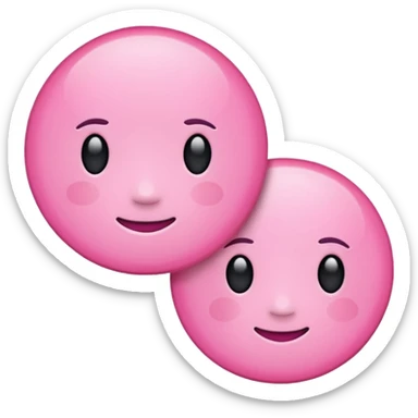 Two pink circles sticker