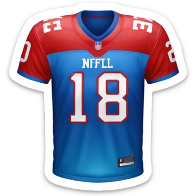 shirt nfl blue (#00A3E0) and red (#F9423A) sticker