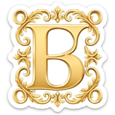 Oldenglis faunt letter E and letter J sticker