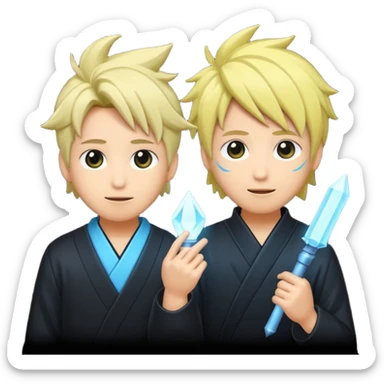 luzes japonesas roxas e ciano sticker