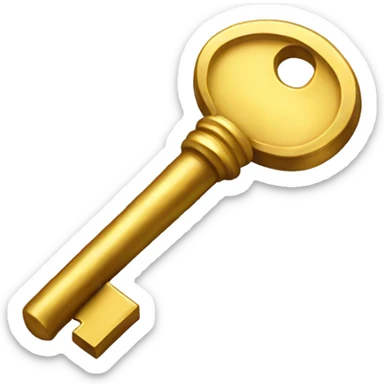 Key gold  sticker
