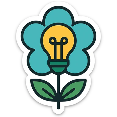 Change to a blue and green color scheme, keep the clean modern outline style, with no background. sticker