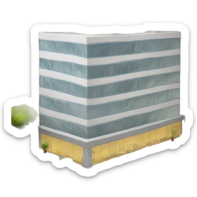 An agency with multiple buildings sticker