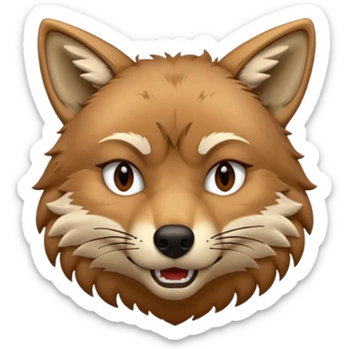 Coyote being punched in the face   sticker