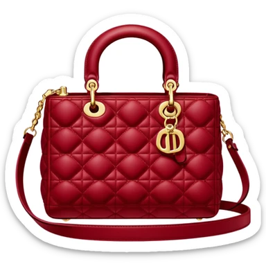 lady dior dark red bag sticker