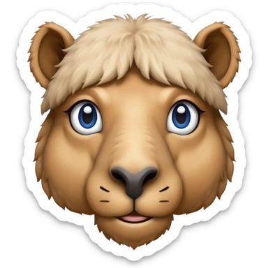 blue camel just face sticker