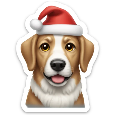 Christmas dog sticker